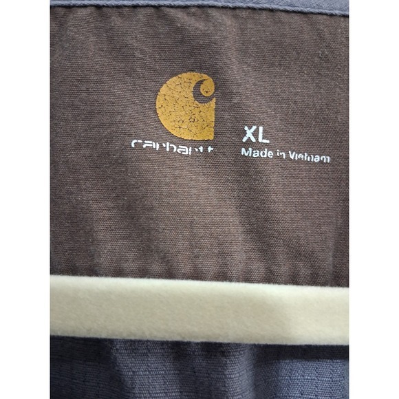 Carhartt Men Gray Short Sleeve V Neck Pocket Scrub Top Workwear XL - Picture 3 of 5